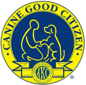 A logo of the canine good citizen organization.