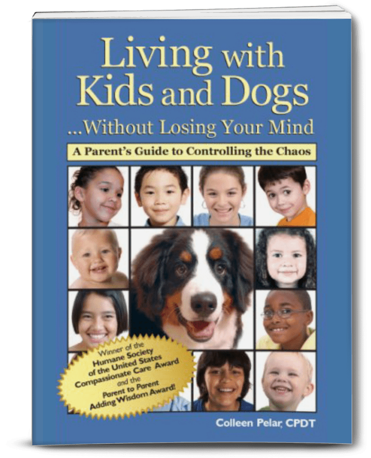 A book cover with many different pictures of dogs.